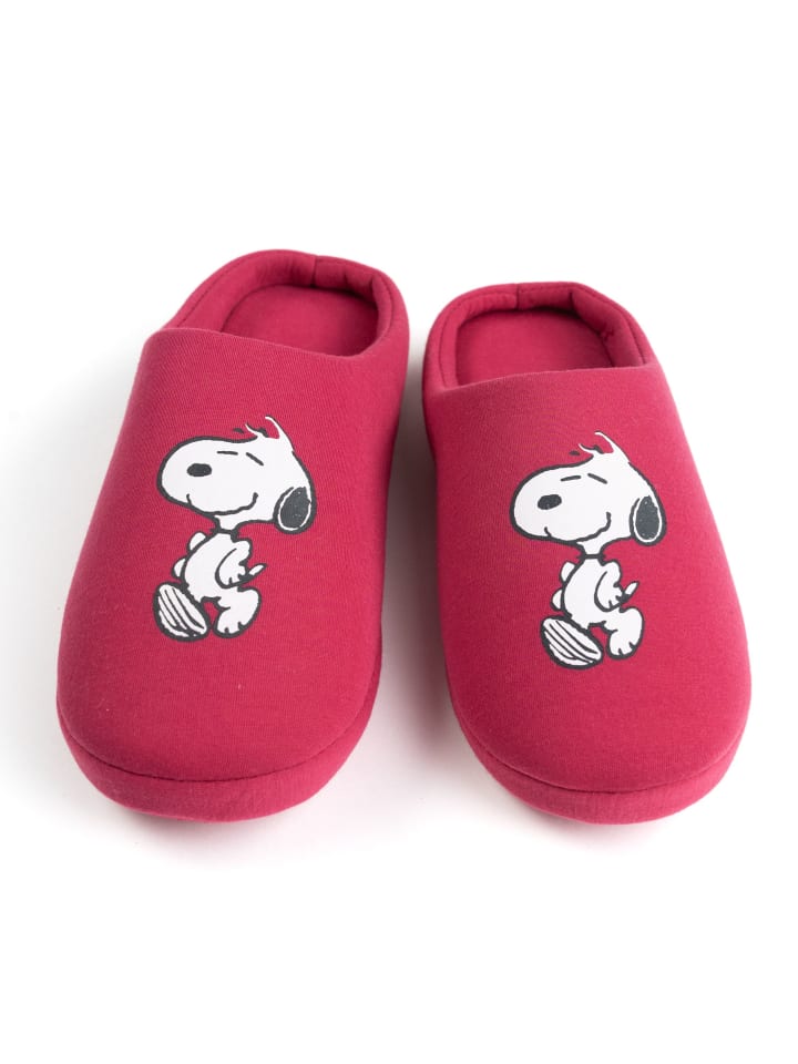 Snoopy The Peanuts Snoopy Hausschuhe Puschen Slipper Pantoffeln in rot günstig kaufen