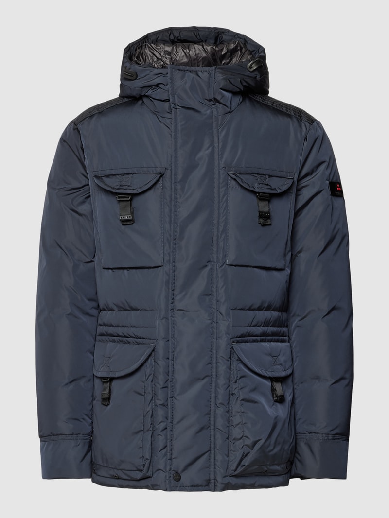 Parka mit Pattentaschen Modell 'AIPTEK' in marineblau