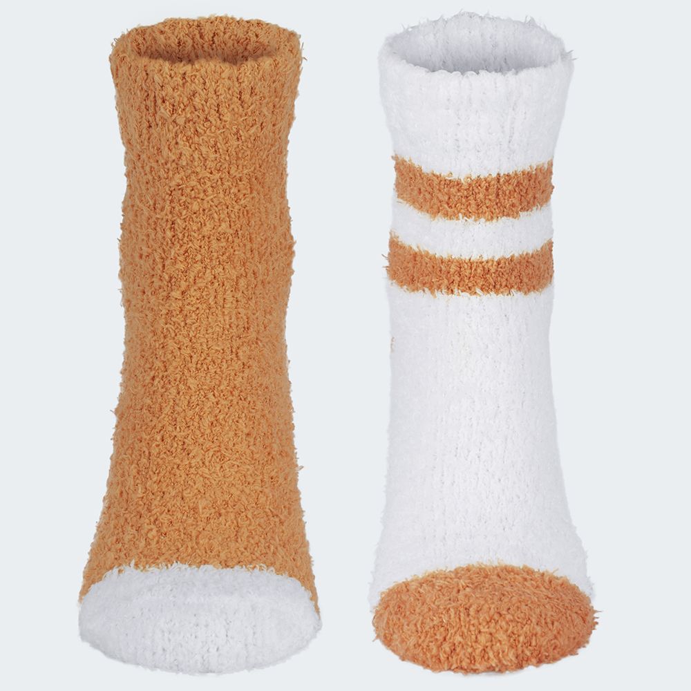 Black Snake Orange/Weiß 2-Pack Damen Kuschelsocken