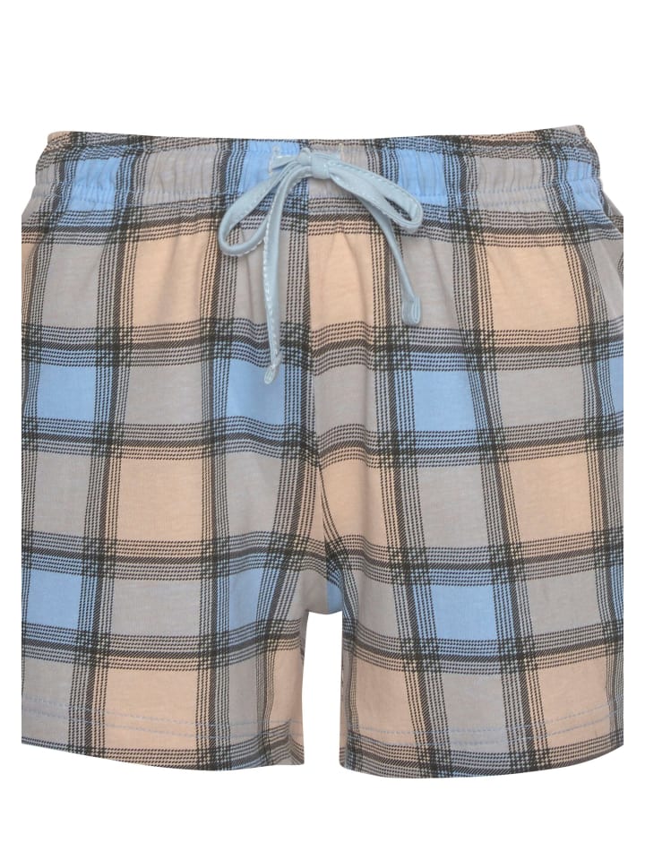 VIVANCE DREAMS Shorty in bordeaux-kariert, kariert-hellblau günstig kaufen