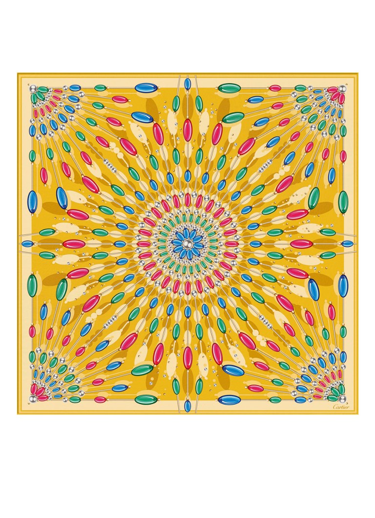 Kalejdoskop z jedwabiu i tektury 90 x 90 cm CROS000144