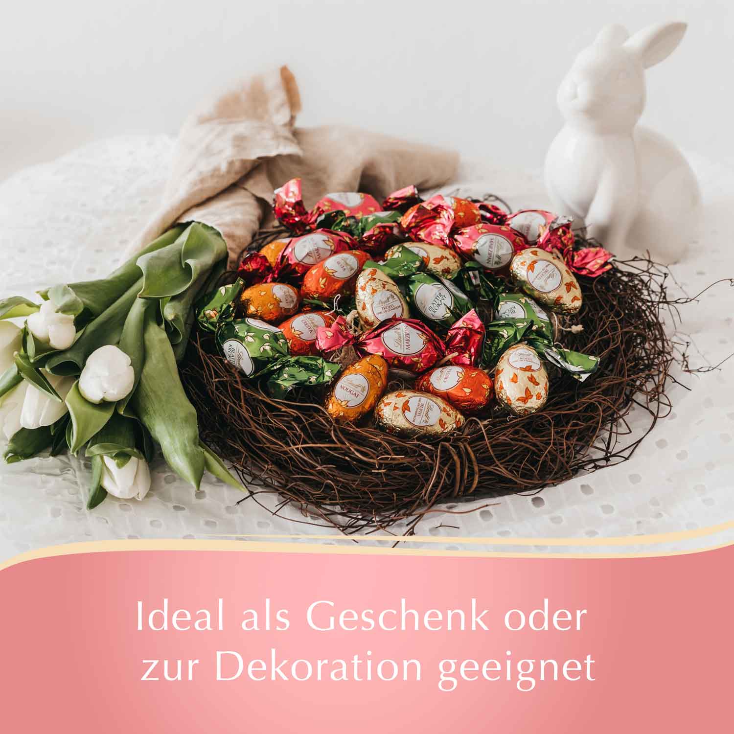 Lindt Nougat-Eier Beutel 90g