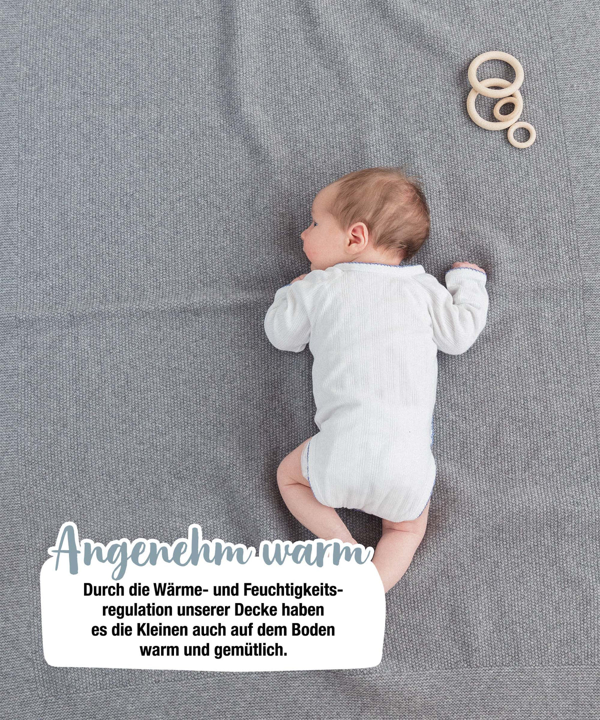 Babydecke aus Bio-Lammwolle