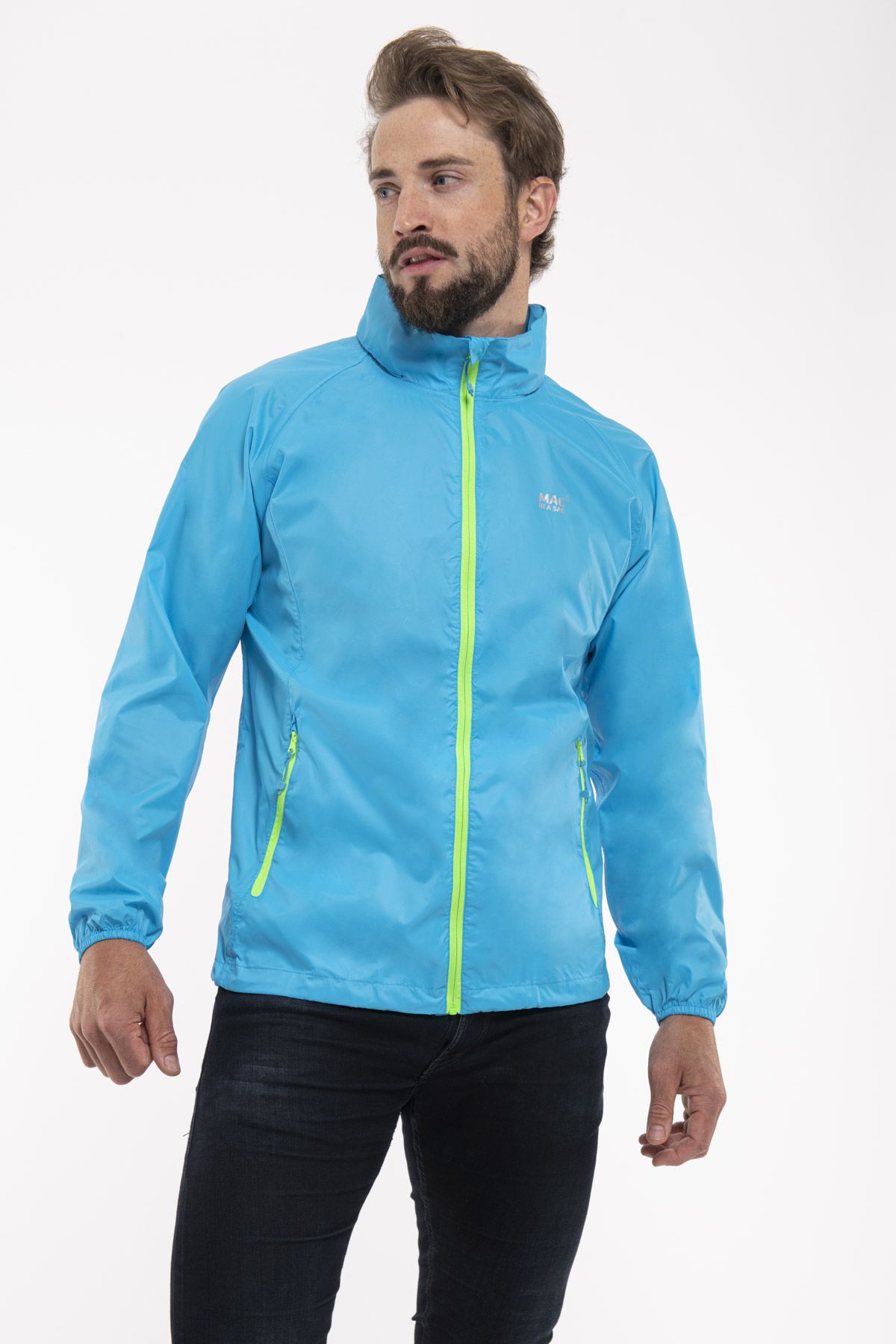 Mac in a Sac Neon Blue Regenjacke