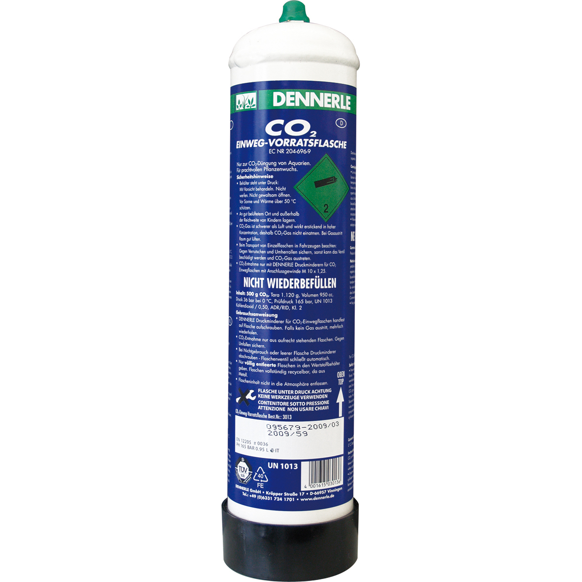 DENNERLE Pflanzenpflege DENNERLE CO2 Einweg Flasche 500g