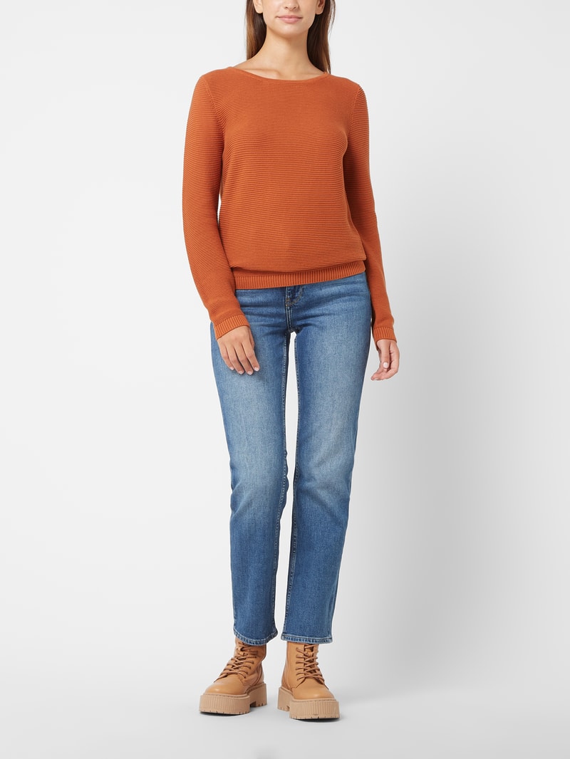 Straight Fit High Waist Jeans mit Stretch-Anteil Modell 'Luisa' in blau