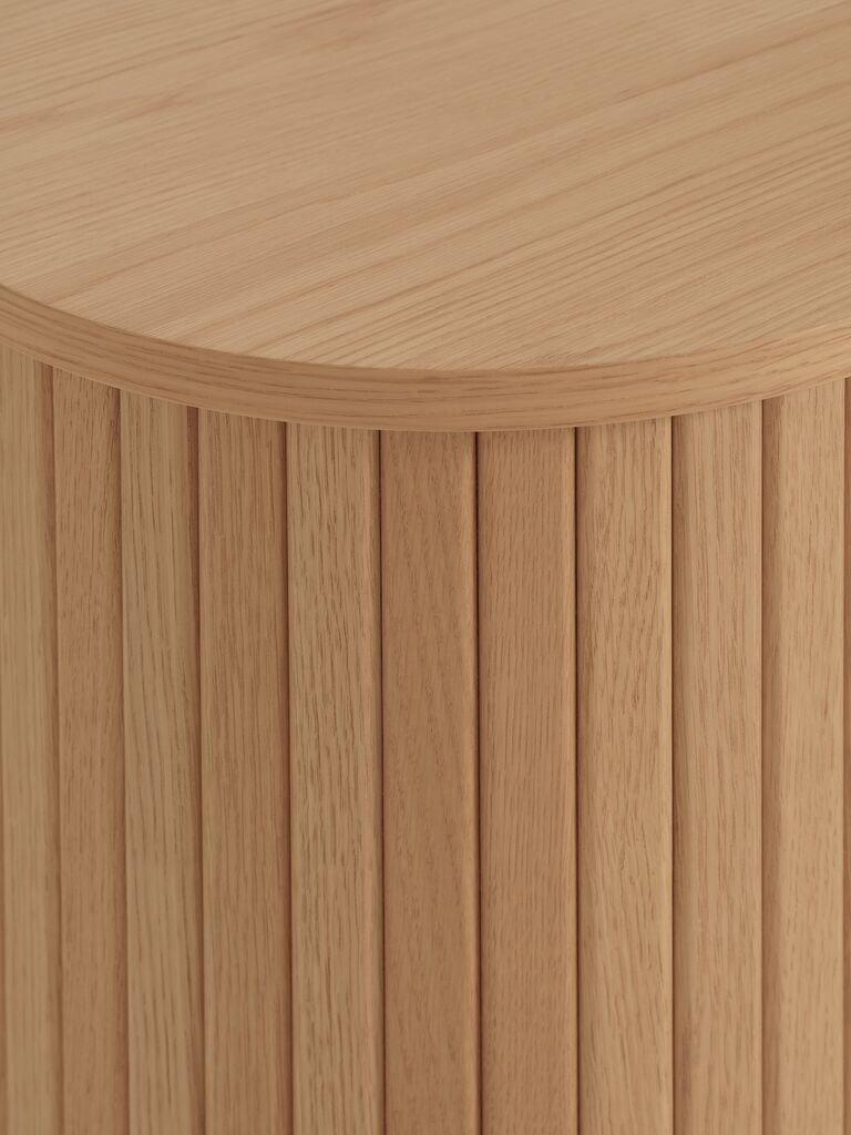 LYNGVIG LYNGVIG bedside table, 2 louvered doors, natural oak