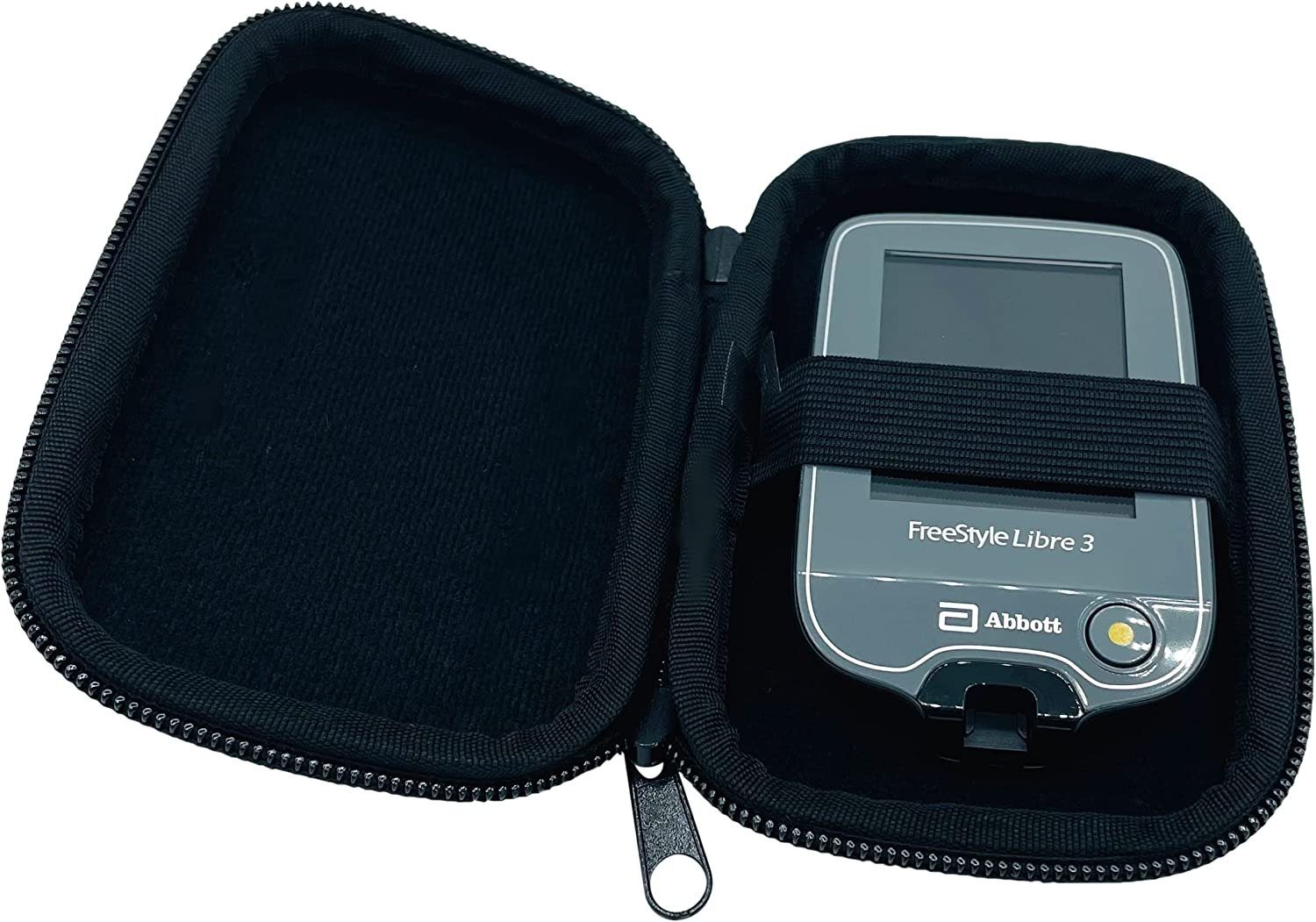 SEWAS Diabetic Care Aufbewahrungstasche Tasche Hardcase Gürteltasche Freestyle Libre Messgerät 3, Gürtelschlaufe, Stoßfest, passgenau, wasserabweisend