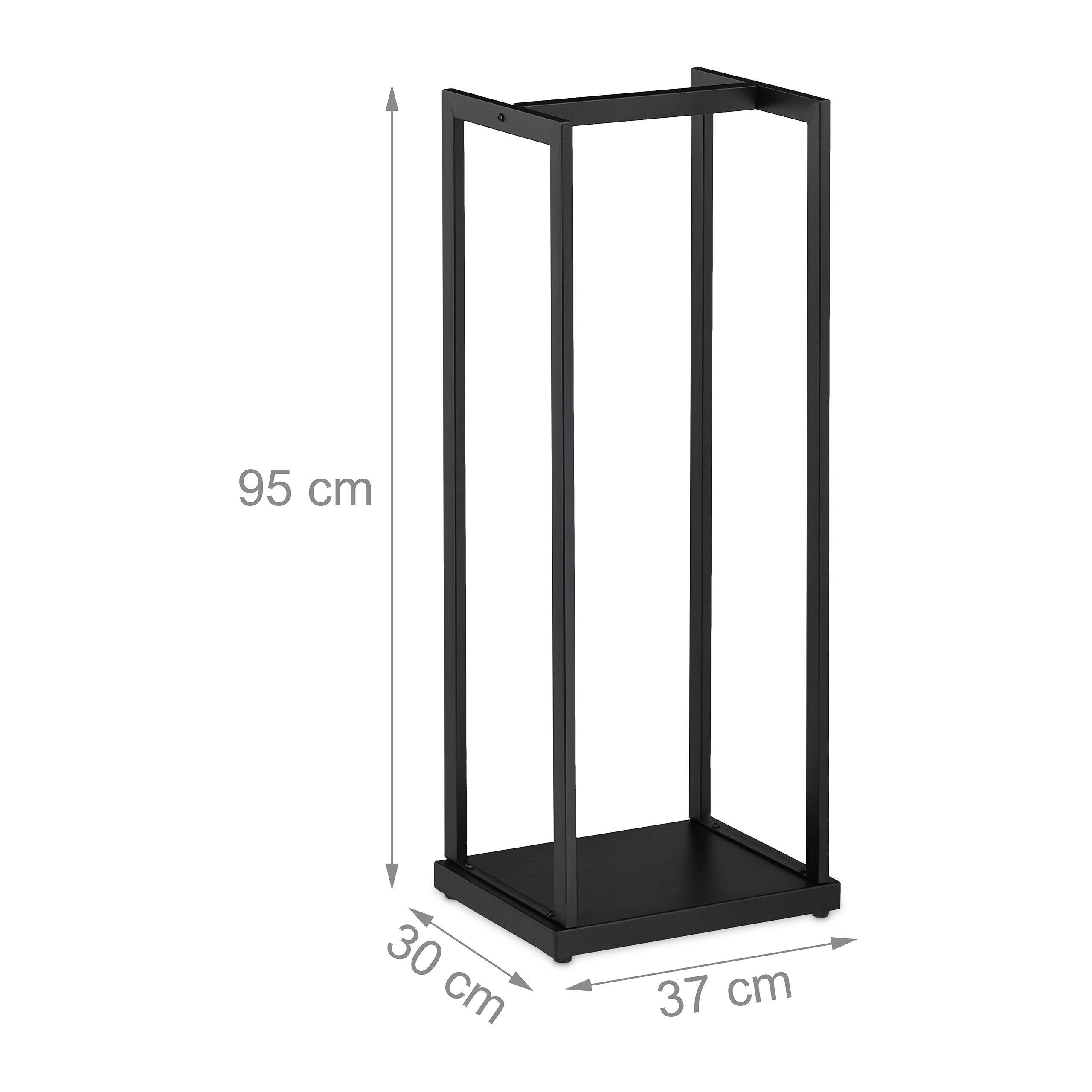relaxdays Kaminholzregal Hohes Kaminholzregal aus Metall, BxTxH:37x30x95 cm