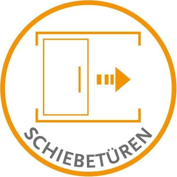 Pinolino® Kinderkleiderschrank Move breit mit Schiebetüren; Made in Europe