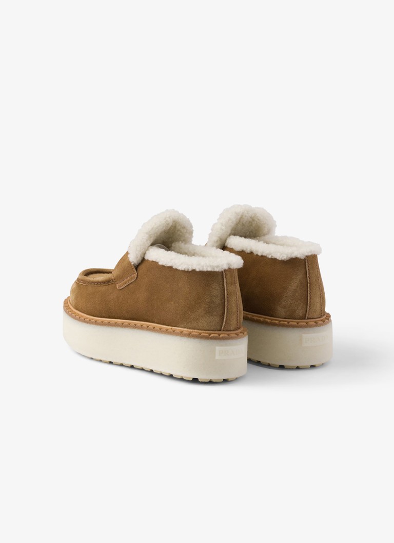 Mocassino in camoscio Prada