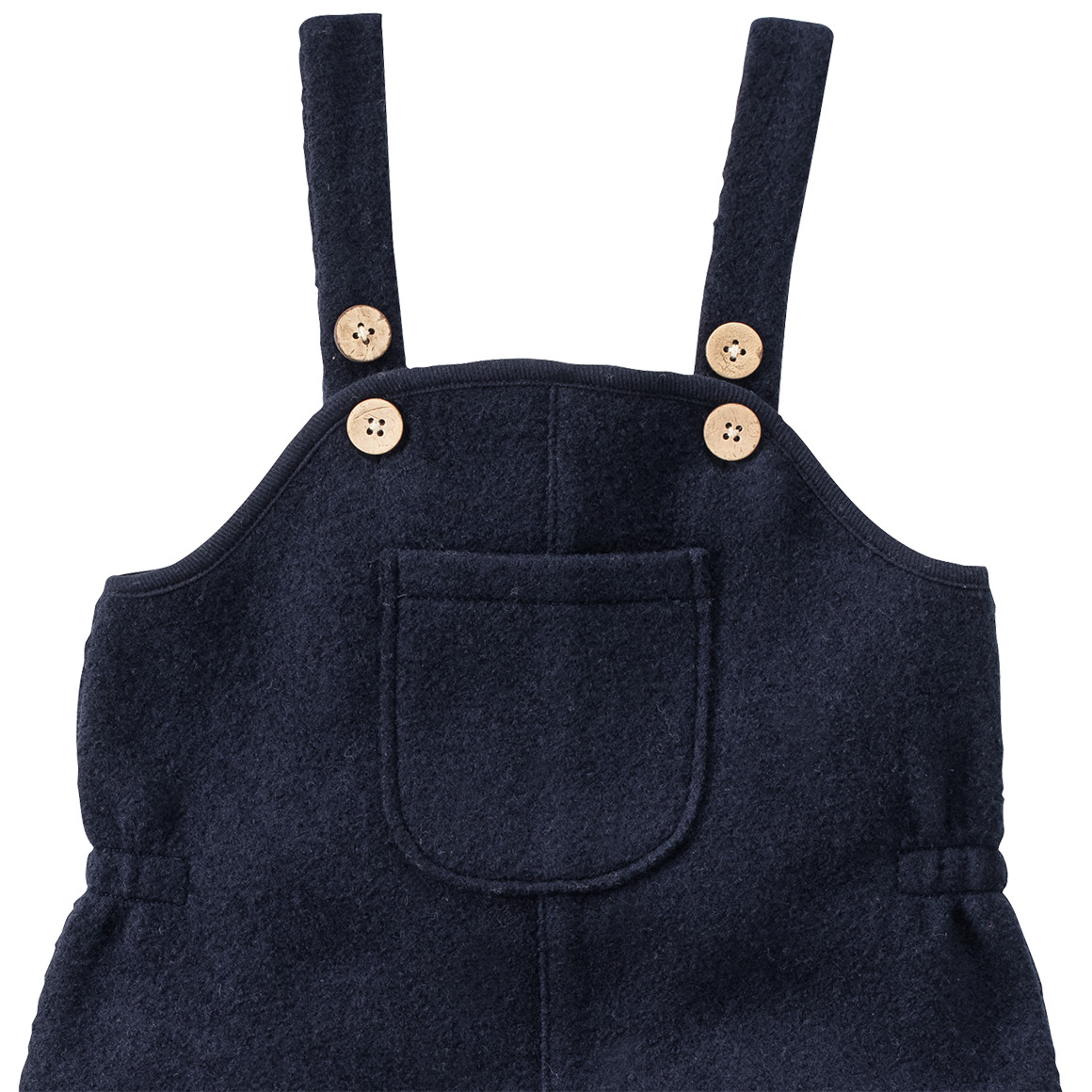 Baby Wollwalk-Latzhose mit Umschlagbündchen