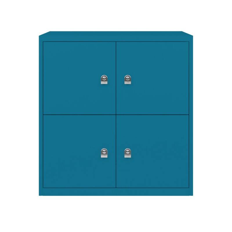 Bisley LateralFile Lodge Stahl Schließfach Schlüssel 800 x 470 x 845 mm Blau