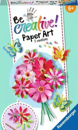 Paper Art Blumen & Schmetterlinge - Bastelset für Kinder ab 6 Jahren