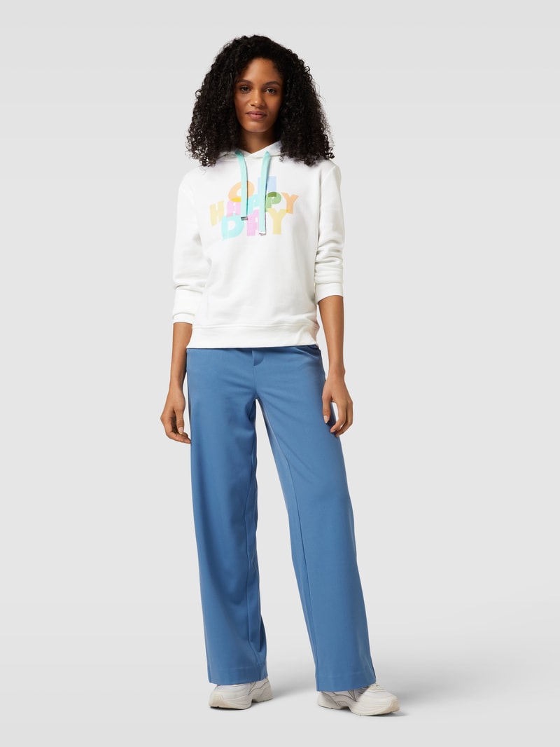 Hoodie mit Statement-Print in weiss