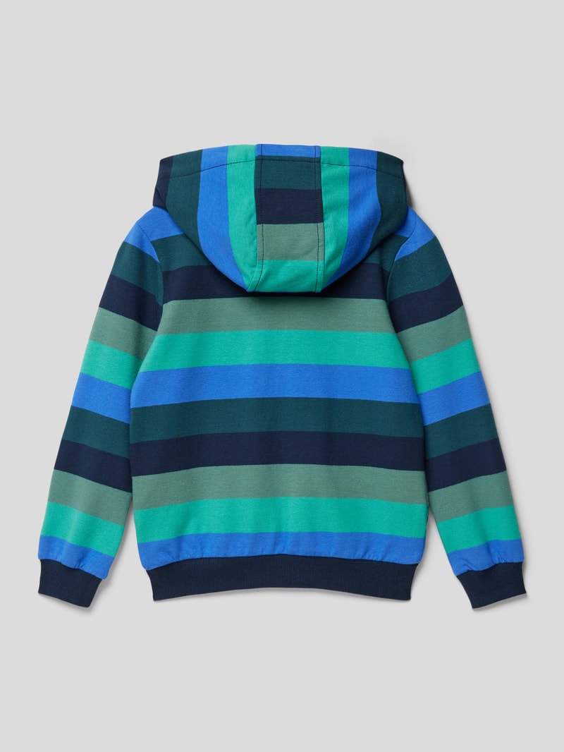 Sweatjacke mit Streifenmuster in marineblau