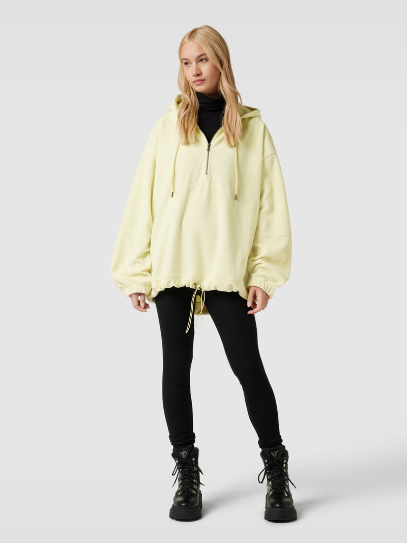 Oversized Hoodie mit Kapuze in hellgelb