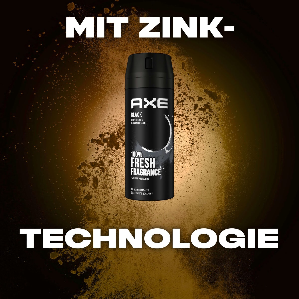 Deospray Black ohne Aluminium, 150 ml