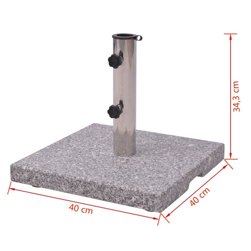 vidaXL Schirmhalter Sonnenschirmständer Ständer Basis Quadrat 20kg
