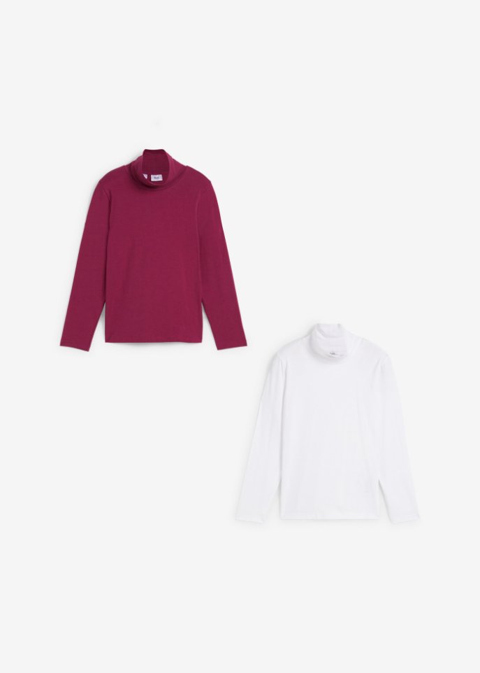 Kinder Rollkragen-Langarmshirt (2er Pack)