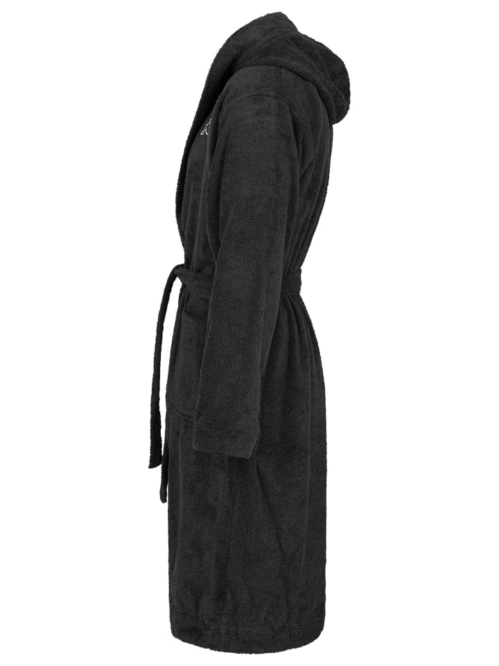 Kappa Bademantel Bathrobe Unisex in Schwarz günstig kaufen