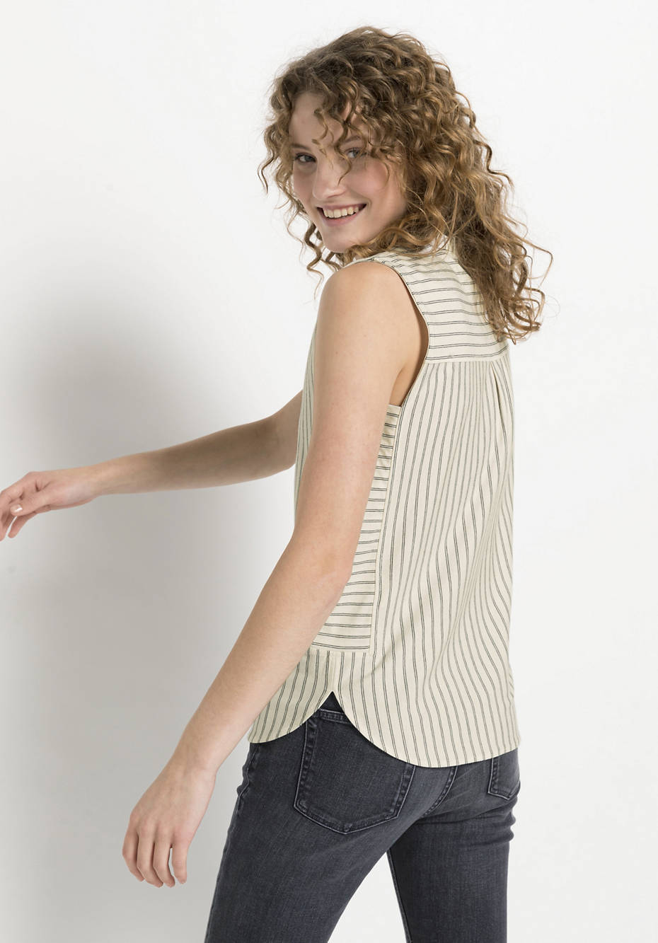 Jersey-Bluse aus reiner Bio-Baumwolle