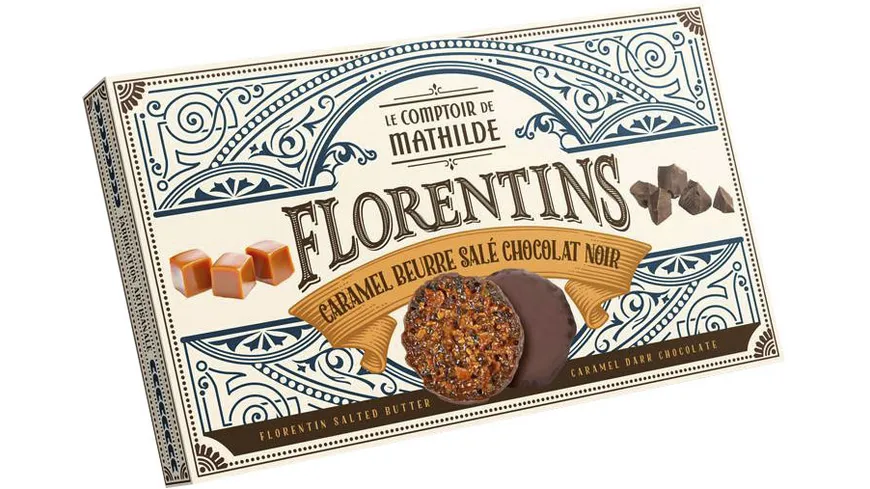 Le Comptoir de Mathilde Florentiner Schwarze Schokolade & Salzkaramell 100 g