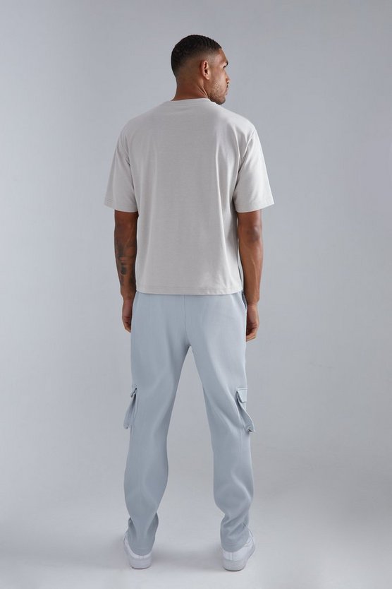 Tall schmale Cargohose mit elastischem Bund
