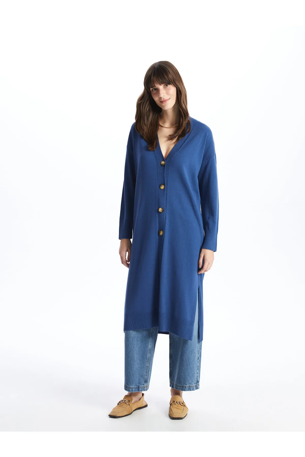 LC Waikiki  Strickjacke - Dunkelblau - Regular Fit
