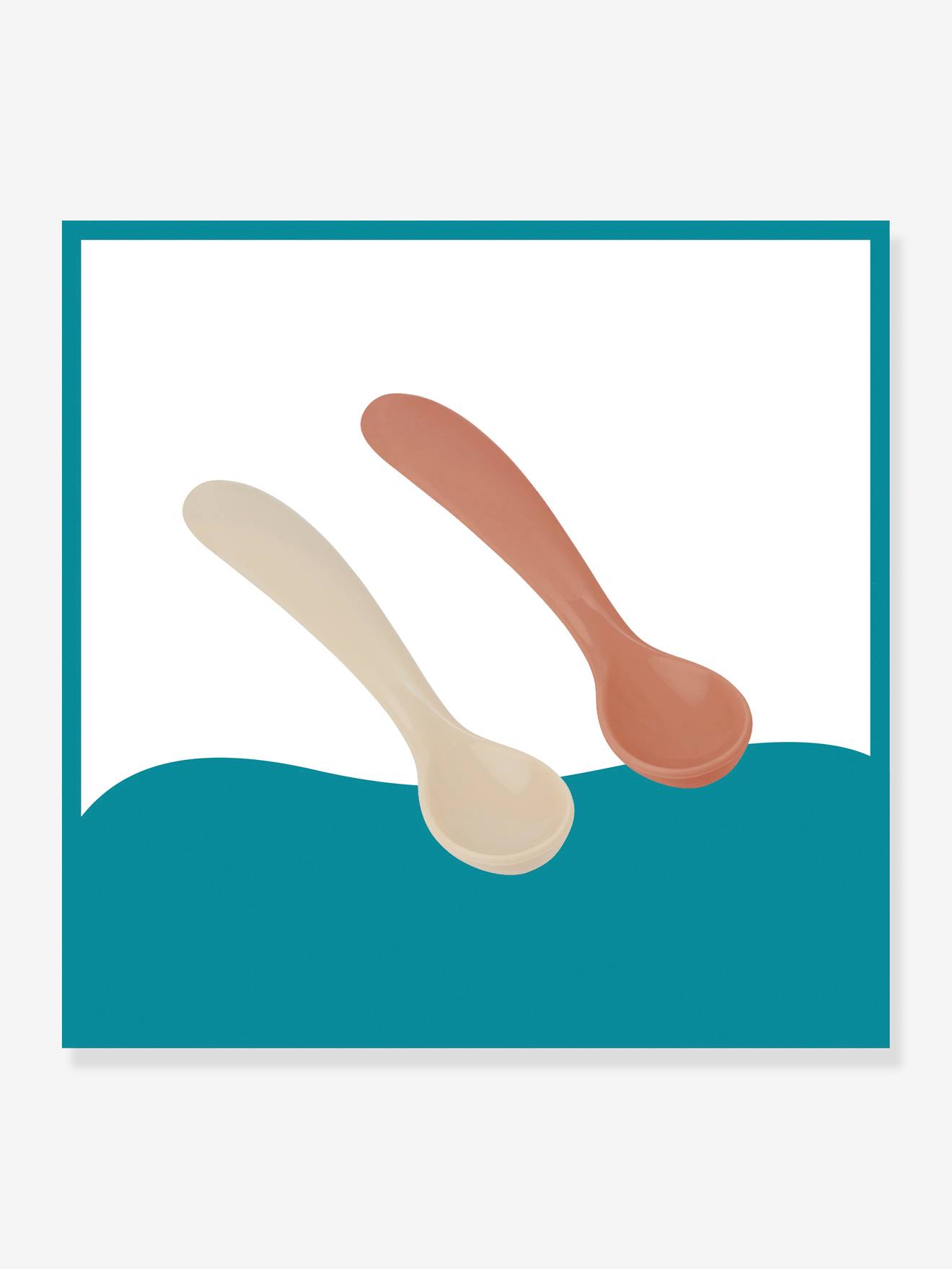 Kit repas silicone BABYMOOV Grow’Isy vert/terracotta