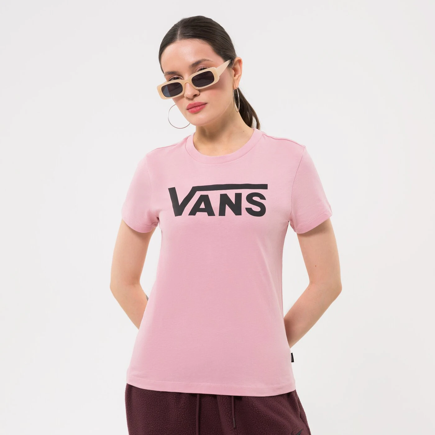 VANS T-SHIRT WM FLYING V CREW TEE FLYING V ZEPHYR Rosa