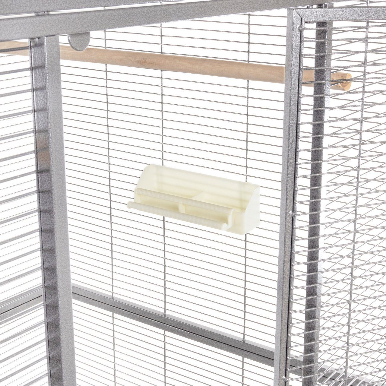 Montana Cages Vogelkäfig New Sydney - Platinum, Wagerechter Verdrahtung ca. 90 x 70 x 180 cm, XXL Sittich Voliere Zink- und Schwermetall-frei, Ungiftig