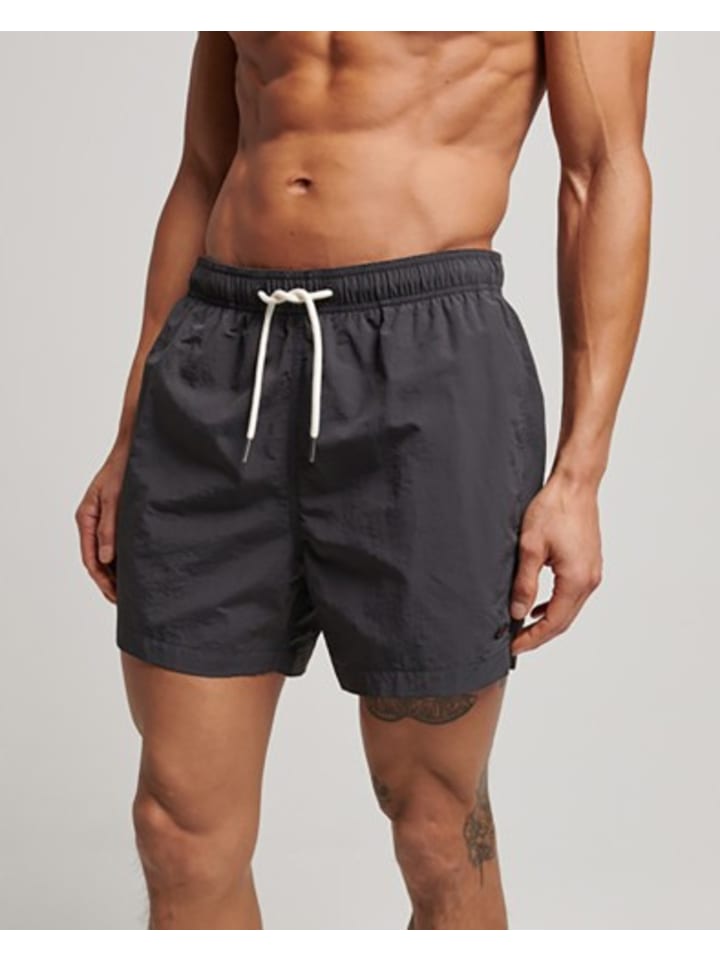 Superdry Badeshorts in Schwarz günstig kaufen