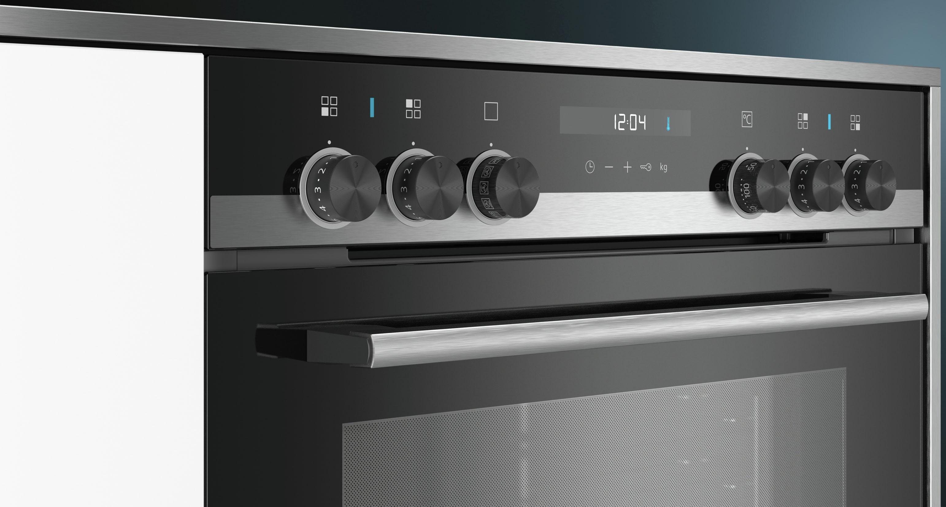 SIEMENS Induktions Herd-Set EQ521WA0V, mit Teleskopauszug nachrüstbar, PowerBoost