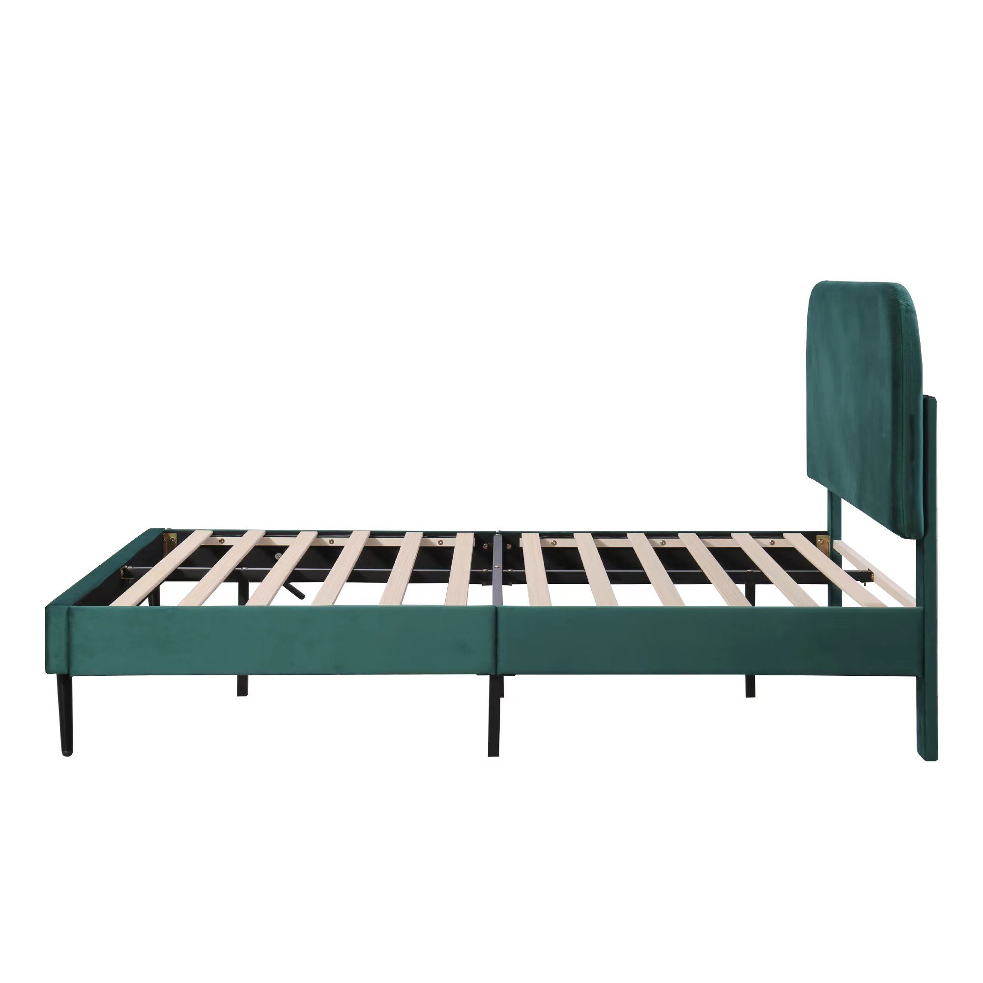 Flieks Polsterbett, Doppelbett 140x200cm Samt