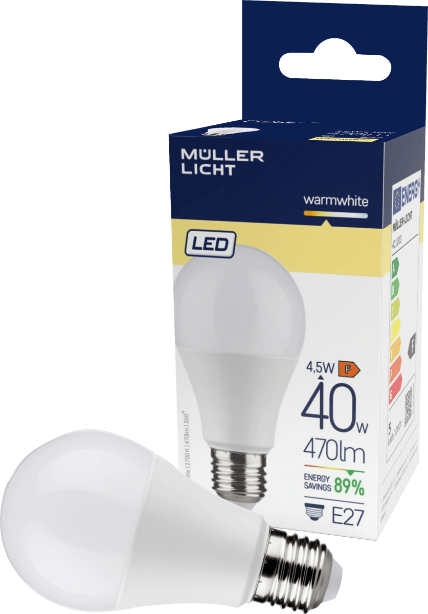 LED Birne 40W E27 470lm, 1 St