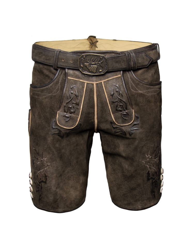 Spieth & Wensky Lederhose Wayen in braun günstig kaufen