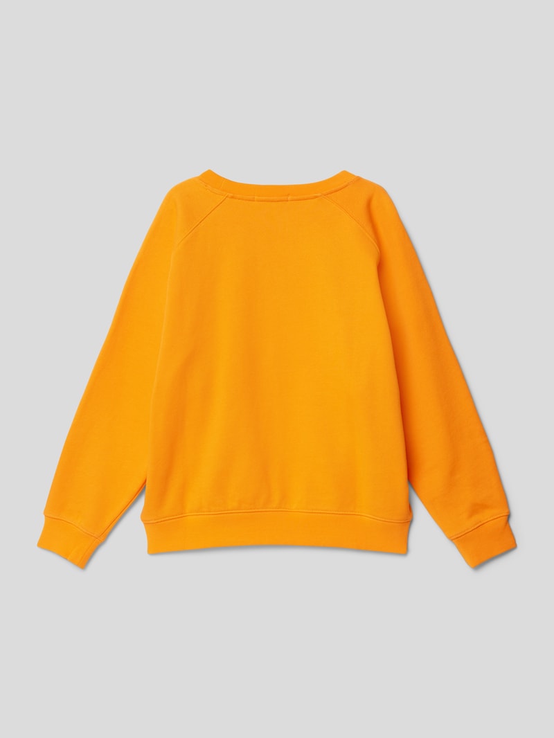 Sweatshirt mit Label-Details in orange
