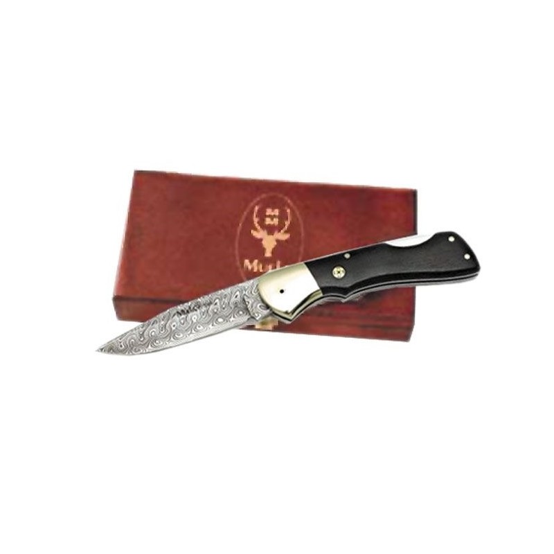 Coltello Muela da collezione Bx-8 Folding in acciaio damascato.