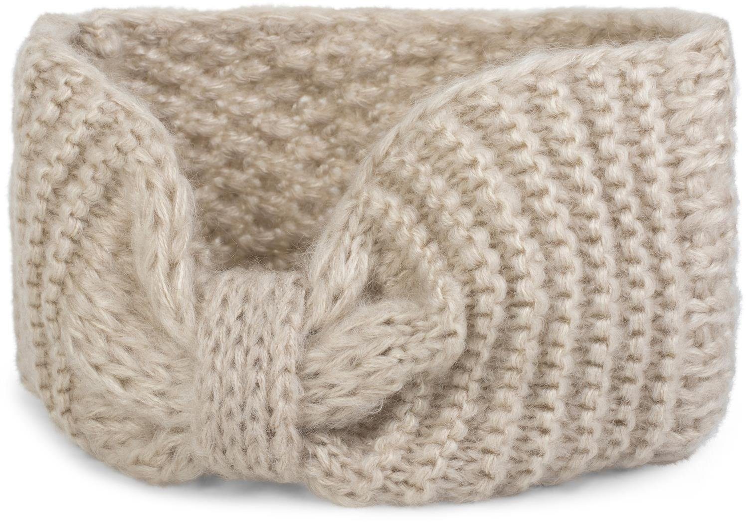 styleBREAKER Stirnband (1-St) Strick Stirnband mit Reiskorn Strickmuster