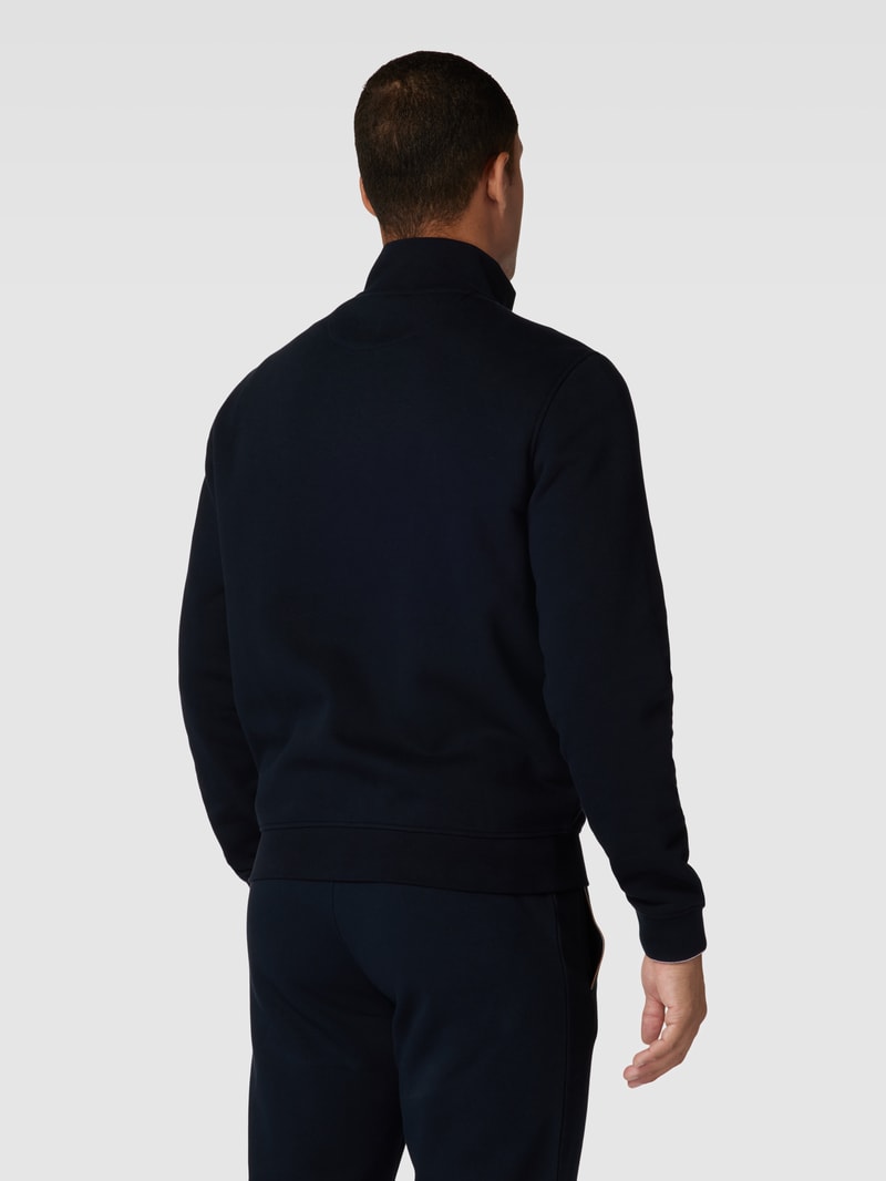 Sweatjacke mit Stehkragen in marineblau