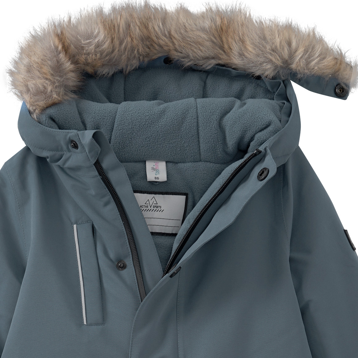 Baby Schneeoverall mit Fellimitat