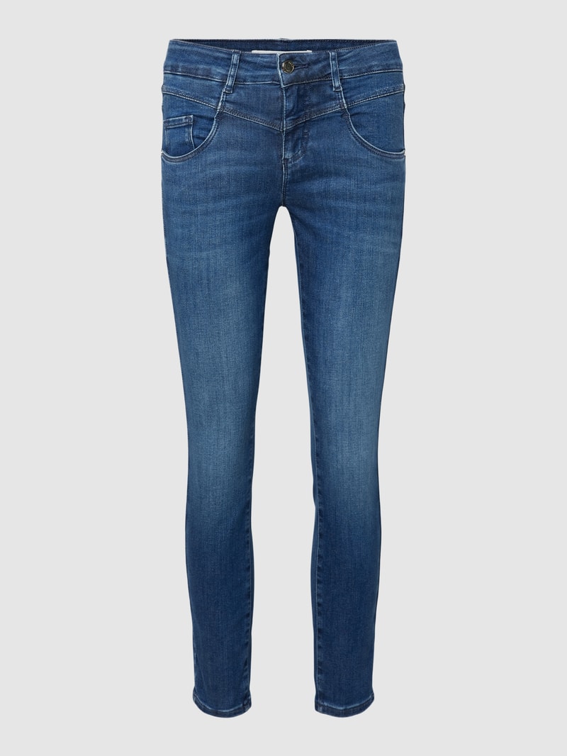 Slim Fit Jeans im 5-Pocket-Design Modell 'ANA' in blau