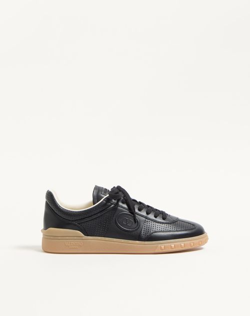 Baskets basses Upvillage en cuir nappa perforé