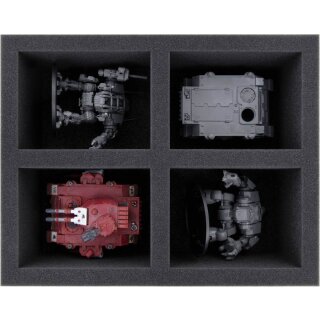 Feldherr Schaumstoffeinlage für Space Marines - 4 Fächer