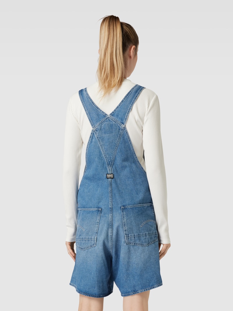 Latzhose mit Eingrifftaschen Modell 'Faeroes' in jeans