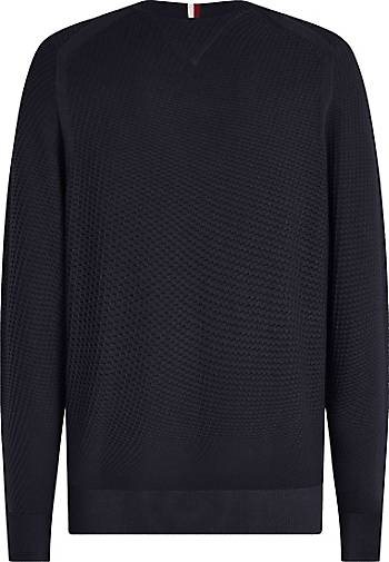 TOMMY HILFIGER Herren Strickpullover RECTANGULAR STRUCTURE CREW