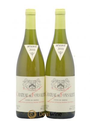 Côtes du Rhône Château de Fonsalette Emmanuel Reynaud  2010 - Lot de 2 Bouteilles