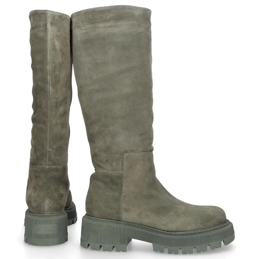 EN AVANT - Stiefel C010 Veloursleder - grün