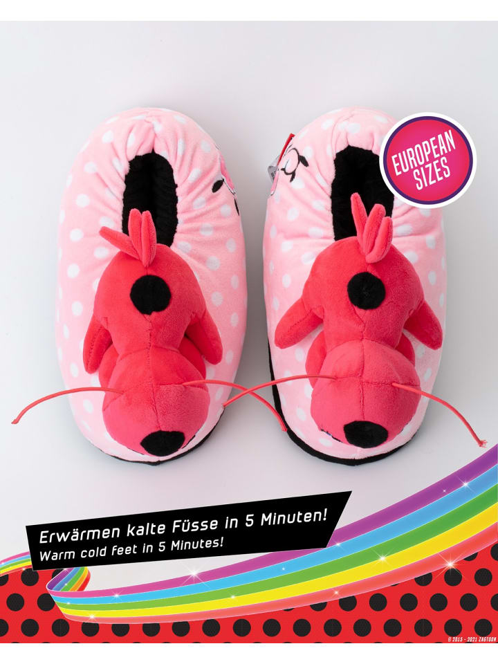 Corimori Hausschuhe Miraculous Ladybug Erwachsene Onesizes 35-44 in Rot günstig kaufen 34-44